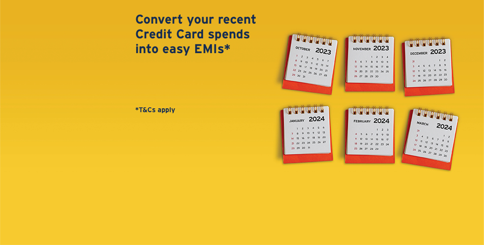 Convert spends on your Credit Card into affordable EMIs