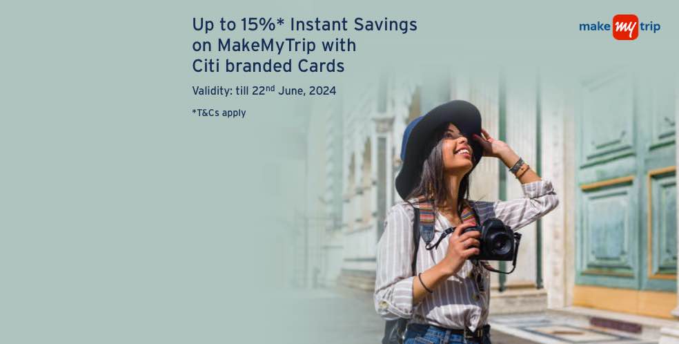Up to 20%* Instant Savings on Yatra with Citi Credit Cards